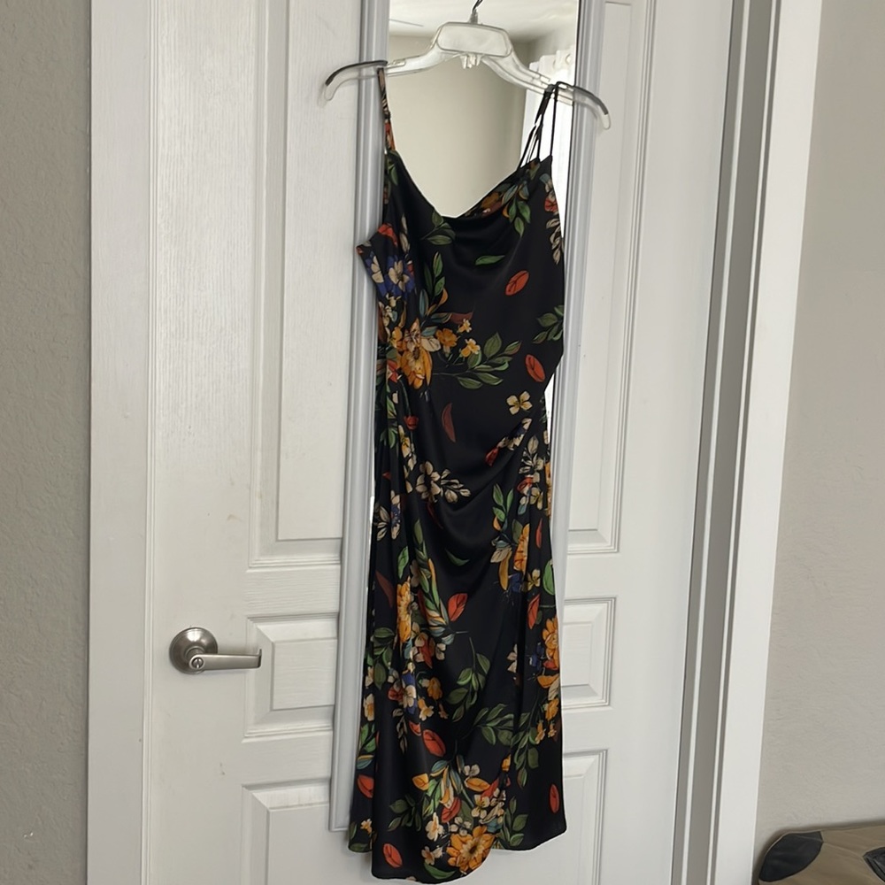 Pookie and Sebastian black floral dress